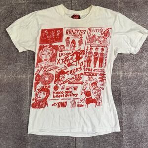 Women's Y2K Wacky Wacko Seth Bogart Pop Art All Over Print Graphic T Shirt Sz S